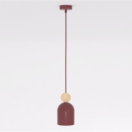 Lámpara colgante Ros Burdeos