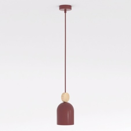 Lámpara colgante Ros Burdeos