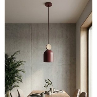 Lámpara colgante Ros Burdeos