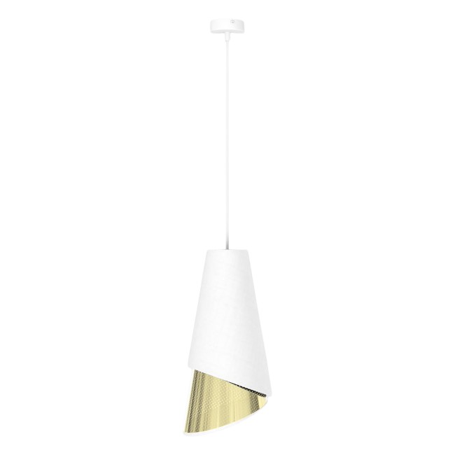Lámpara colgante Vist Blanco+Oro
