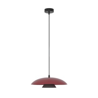 Lámpara colgante Tisa Burdeos+Negro