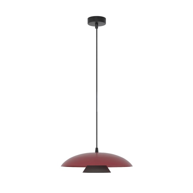 Lámpara colgante Tisa Burdeos+Negro