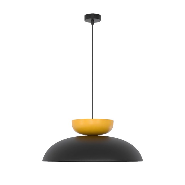 Lámpara colgante Sava Negro+Amarillo