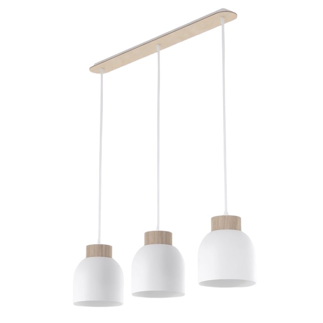 Lámpara colgante Oka Blanco (3 luces)