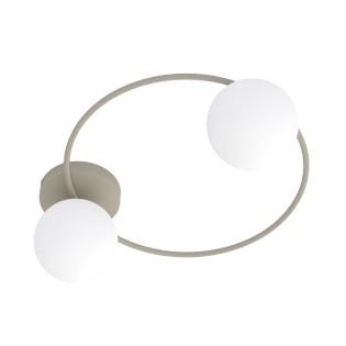 Plafón de techo Buga Moca Opal (2 luces)