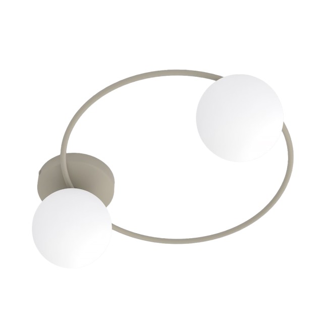 Plafón de techo Buga Moca Opal (2 luces)