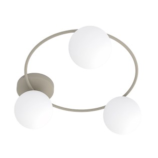 Plafón de techo Buga Moca Opal (3 luces)
