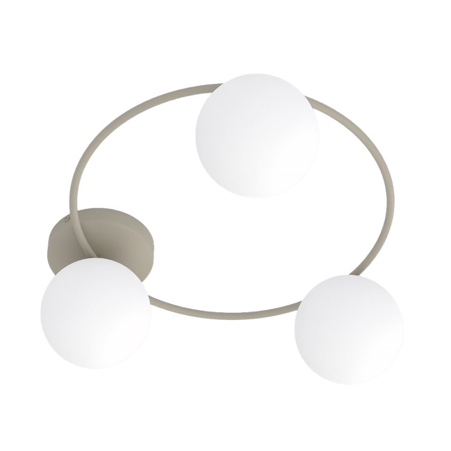 Plafón de techo Buga Moca Opal (3 luces)