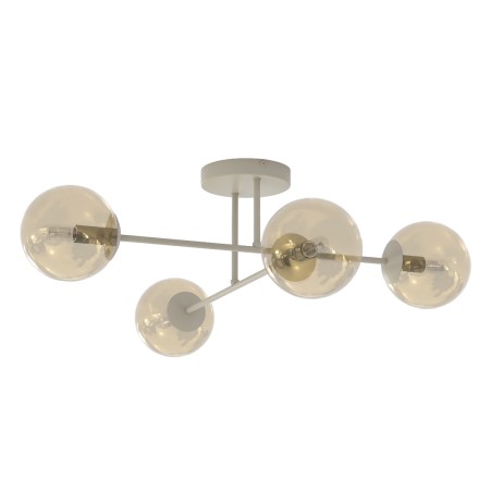 Lámpara de techo Drin Moca Ámbar (4 luces)