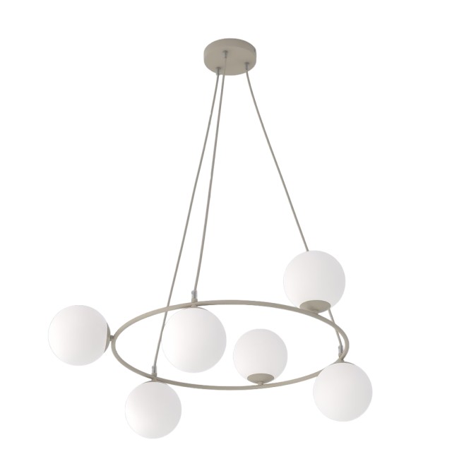 Lámpara colgante Ibar Opal (6 luces)