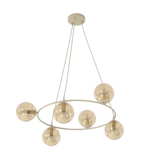 Lámpara colgante Ibar Ámbar (6 luces)