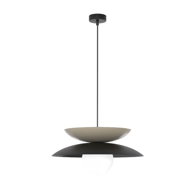 Lámpara colgante Mor Negro+Moca