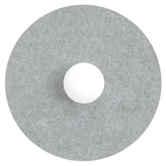 Aplique de pared San L Gris