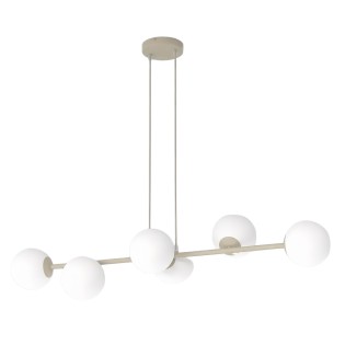 Lámpara colgante Odra Moca Opal (6 luces)