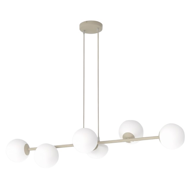 Lámpara colgante Odra Moca Opal (6 luces)