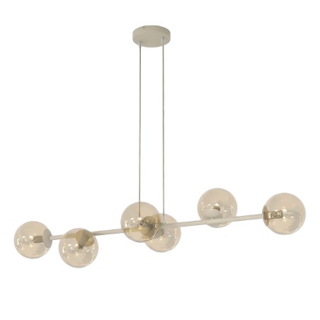 Lámpara colgante Odra Moca Ámbar (6 luces)