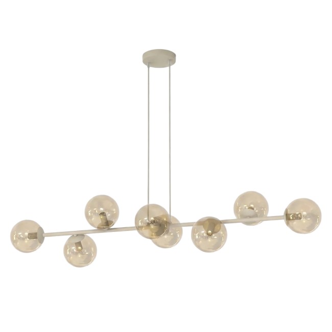 Lámpara colgante Odra Moca Ámbar (8 luces)