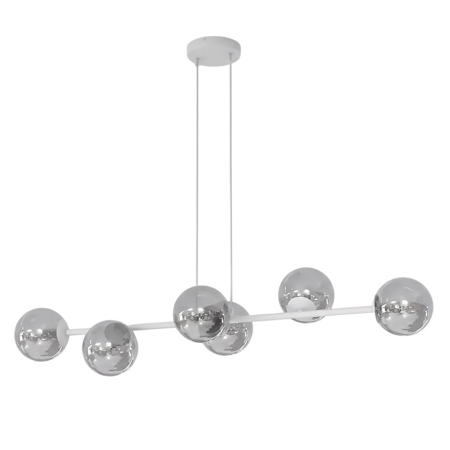 Lámpara colgante Odra Gris Grafito (6 luces)