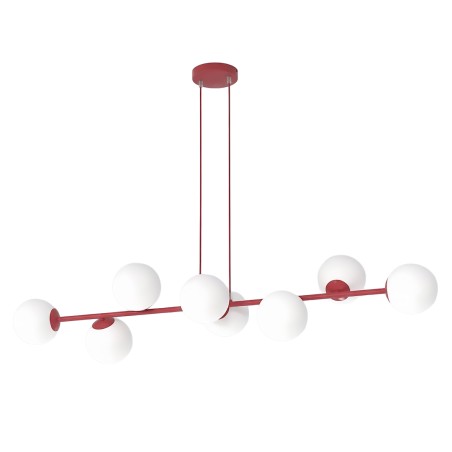 Lámpara colgante Odra Burdeos Opal (8 luces)