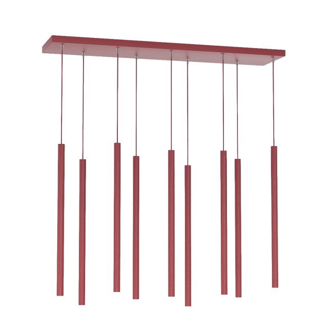 Lámpara colgante Uza Burdeos (9 luces)