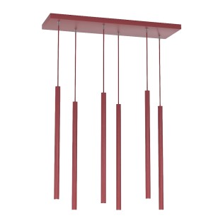Lámpara colgante Uza Burdeos (6 luces)