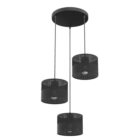 Lámpara colgante Velto II Negro (3 luces)