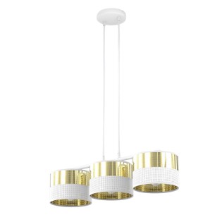 Lámpara colgante Velto Blanco+Oro (3 luces)