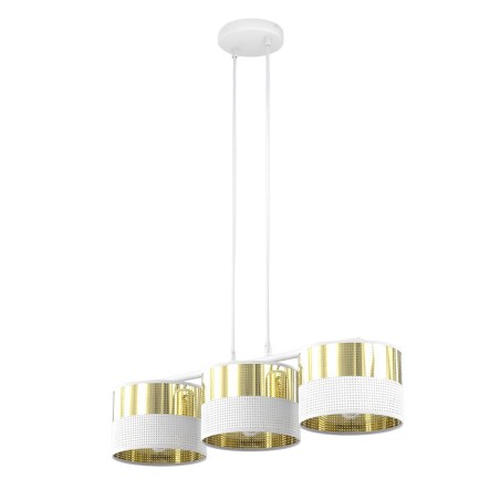Lámpara colgante Velto Blanco+Oro (3 luces)