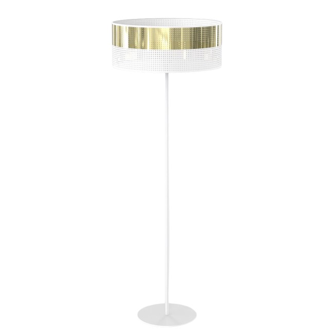 Lámpara de pie Velto Blanco+Oro