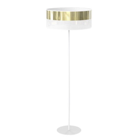 Lámpara de pie Velto Blanco+Oro