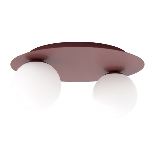 Lámpara de techo Maru Burdeos Opal (2 luces)