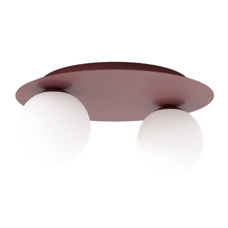 Lámpara de techo Maru Burdeos Opal (2 luces)