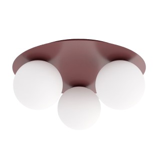Lámpara de techo Maru Burdeos Opal (3 luces)