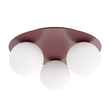 Lámpara de techo Maru Burdeos Opal (3 luces)