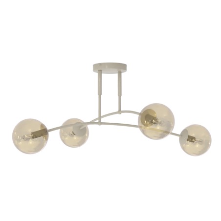 Plafón de techo Siret Moca Ámbar (4 luces)