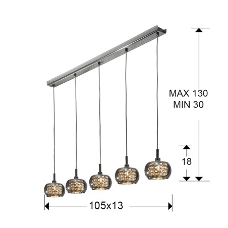 Lámpara de techo Arian II (5 luces)