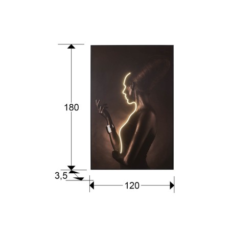 Cuadro con luz LED Silueta (120x180cm.)
