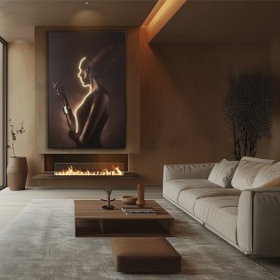 Cuadro con luz LED Silueta...