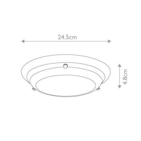Plafón de techo LED para baños Welland (12W)