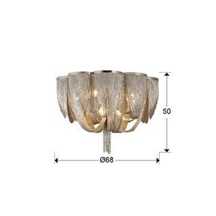Plafón de techo Minerva Dim (10 luces)