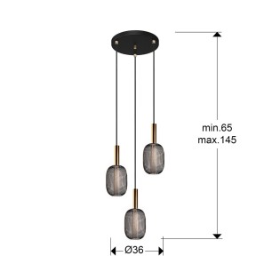 Lámpara colgante LED Micrón II (3x5W)