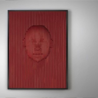 Bajorrelieve Red Face (90x120)