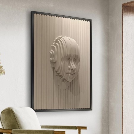 Bajorrelieve Beige Face (90x120)