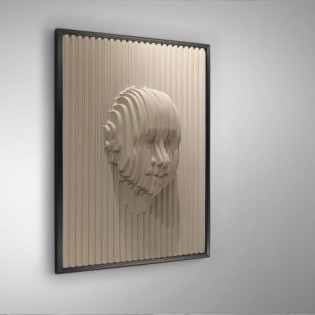 Bajorrelieve Beige Face (90x120)