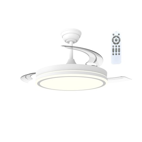 Ventilador LED aspas plegables Surpino Blanco CCT Dim (48W)