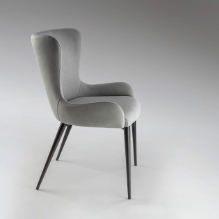 Silla De Comedor Telma Gris Claro