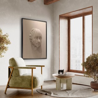 Bajorrelieve Beige Face (90x120)