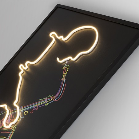 Cuadro con luz LED Saxofón (120x80cm.)