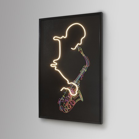 Cuadro con luz LED Saxofón (120x80cm.)