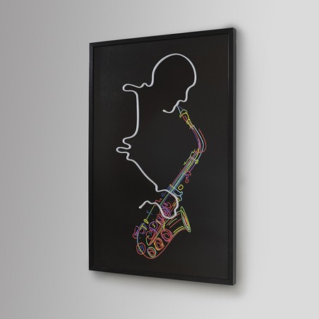 Cuadro con luz LED Saxofón (120x80cm.)